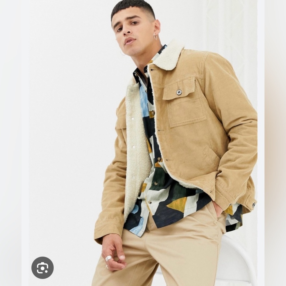 D/Struct Tan Corduroy Sherpa jacket -men’s - Picture 7 of 8